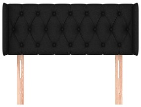 vidaXL Κεφαλάρι με Πτερύγια Μαύρο 93x16x78/88 εκ. Υφασμάτινο