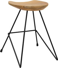 vidaXL σκαμπό 2 τεμάχια από μασίφ ξύλο τικ