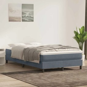 Box Spring Κρεβάτι με στρώμα Σκούρο γκρι 120x220 cm Βελούδινο