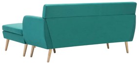 vidaXL Καναπές Γωνιακός Πράσινος 171,5 x 138 x 81,5 εκ. Υφασμάτινος