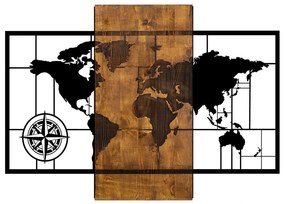 ΔΙΑΚΟΣΜΗΤΙΚΟ ΤΟΙΧΟΥ ΞΥΛΙΝΟ ΜΕ ΜΕΤΑΛΛΙΚO ΠΑΓΚΟΣΜΙΟ ΧΑΡΤΗ 85Χ58 HM7223