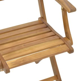 Πολυθρόνα Recofly pakoworld πτυσσόμενη ξύλο ακακίας φυσικό 52x53x85εκ