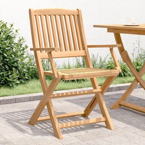 Καρέκλες Κήπου Πτυσσόμενες 2 τεμ 58x54,5x90 εκ. Μασίφ Ακακία - Καφέ