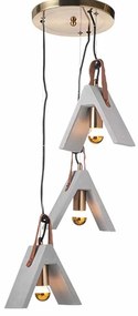 Φωτιστικό Οροφής Τρίφωτο Aca Alfa DCR171193PR Bronze/Grey