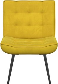 vidaXL Καρέκλα χαλάρωσης κίτρινη 64x74x84 cm Βελούδο