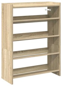 Ράφι παπουτσιών Sonoma Oak 60x25x81 cm Κατασκευασμένο ξύλο - Καφέ