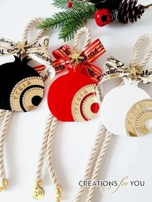 Γούρι Κρεμαστό Ρόδι με χάραξη Υγεία - Λευκό