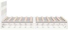 vidaXL Σκελετός Κρεβ. Χωρίς Στρώμα Λευκό 140x190 εκ Μασίφ Πεύκο