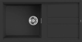 Elleci Best 480 - Νεροχύτης Κουζίνας Γρανίτη 100x51 - K86 Kuro