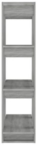 vidaXL Βιβλιοθήκη/Διαχωριστικό Χώρου Γκρι Sonoma 80 x 30 x 123,5 εκ.