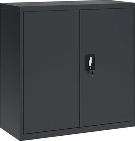 vidaXL Αρχειοθήκη Ανθρακί 90 x 40 x 130 εκ. Ατσάλινη