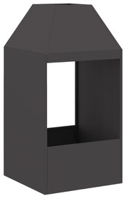 vidaXL Μαύρη Εστία Φωτιάς 50x50x100 εκ. από Ατσάλι
