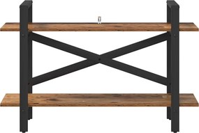 vidaXL Ράφι Βιβλίων 2 επιπέδων 100 x 33,5 x 64 εκ Επεξεργασμένο Ξύλο