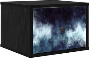 vidaXL Τοίχου κομοδίνο RAALTE Μαύρη Δρυς 36 x 33 x 25 εκ.