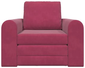 vidaXL Κρεβάτι καναπές Μπορντό 98 x 71 x 83 εκ. Βελούδο