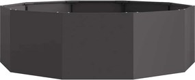 vidaXL Γλάστρα Μαύρο 120 x 120 x 35 εκ Ατσάλι