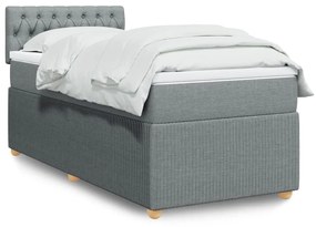 ΚΡΕΒΑΤΙ BOXSPRING ΜΕ ΣΤΡΩΜΑ ΑΝΟΙΧΤΟ ΓΚΡΙ 90X200 ΕΚ. ΥΦΑΣΜΑΤΙΝΟ 3289646