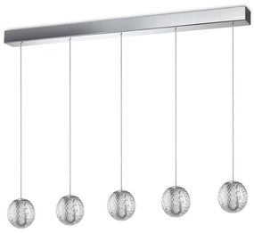 Φωτιστικό Οροφής - Ράγα Diamond 305325 85x12x218cm Led 2750lm 27W 3000K Chrome-Clear Ideal Lux