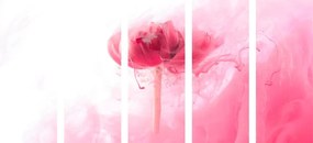Εικόνα 5 τμημάτων ροζ λουλούδι σε ενδιαφέρον σχέδιο - 200x100