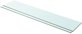 vidaXL Ράφια Πάνελ 2 τεμ. Διάφανα 100 x 20 εκ. Γυάλινα
