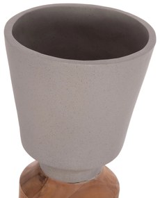 ΔΙΑΚΟΣΜΗΤΙΚΟ ΒΑΖΟ ΔΑΠΕΔΟΥ NEBULA HM4661.03 FIBER CEMENT ΓΚΡΙ--ΞΥΛΟ ΤΕΑΚ Φ60x115Υεκ.