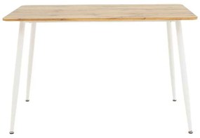 Τραπεζαρία Cuba-Caron pakoworld σετ 5τεμ sonoma-λευκό 120x80x75εκ