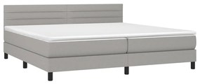 ΚΡΕΒΑΤΙ BOXSPRING ΜΕ ΣΤΡΩΜΑ ΑΝΟΙΧΤΟ ΓΚΡΙ 200X200 ΕΚ. ΥΦΑΣΜΑΤΙΝΟ 3140161