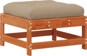 vidaXL Σετ Ξαπλώστρας Κήπου 8 pcs Κερωμένο Καφέ Στερεό πεύκο