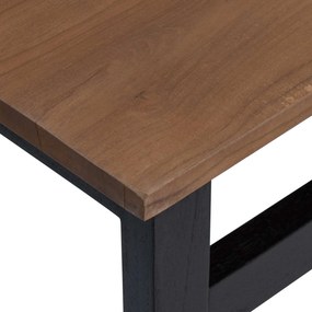 vidaXL Γραφείο Φυσικό Στερεό Ξύλο Τίκ 100 x 45 x 75εκ