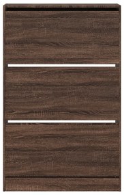 vidaXL Παπουτσοθήκη Καφέ δρυς 80x21x125,5 εκ. από Επεξεργασμένο Ξύλο