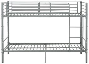 vidaXL Κουκέτα Γκρι 90 x 200 εκ. Μεταλλική