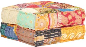 vidaXL Πουφ Patchwork 60 x 70 x 36 εκ. Υφασμάτινο