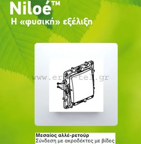 Διακόπτης μεσαίος αλε-ρετούρ A/R λευκός Legrand Niloe