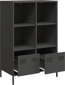 vidaXL Ντουλάπι Μαύρο 68x39x103,5 εκ. από Χάλυβα