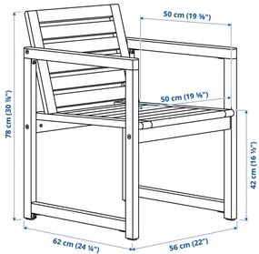 NÄMMARÖ καρέκλα με μπράτσα, εξωτερικού χώρου 905.111.05