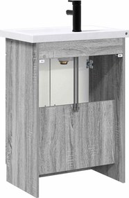 vidaXL Σετ Επίπλων Μπάνιου Γκρι Sonoma 78,5 x 37,5 x 81 εκ
