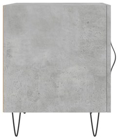 Κομοδίνο Γκρι Σκυροδ. 40 x 40 x 50 εκ. από Επεξεργασμένο Ξύλο - Γκρι