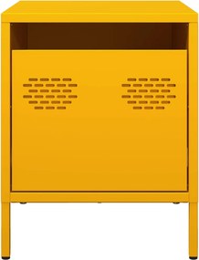 vidaXL Κομοδίνα 2 τεμ. Μουσταρδί 35x39x43,5 εκ. από Χάλυβα