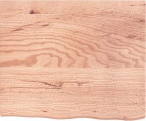 vidaXL Επιφ Τραπεζιού Αν Καφέ 60x50x(2-4)εκ. Επεξ. Μασίφ Ξύλο Δρυός