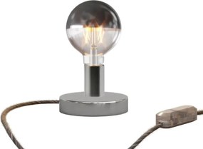 Επιτραπέζιο Φωτιστικό Μεταλλικό Posaluce Half Cup Χρώμιο Dimmer