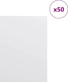 vidaXL Διακοσμητικά Πάνελ 50 τμχ. Λευκό 15 x 21 x 0.27 εκ.