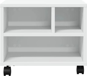 vidaXL Βάση Εκτυπωτή με Ρόδες Λευκή 41x32x34,5 εκ.