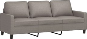 vidaXL Καναπές Τριθέσιος Taupe 180 εκ. Υφασμάτινος