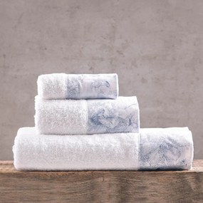 Πετσέτες Lucette Σε Κουτί (Σετ 3τμχ) Blue Ρυθμός Towels Set 70x140cm 100% Βαμβάκι