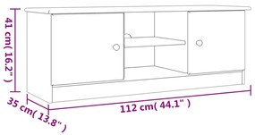 ΈΠΙΠΛΟ ΤΗΛΕΟΡΑΣΗΣ ALTA ΛΕΥΚΟ 112X35X41ΕΚ. ΑΠΟ ΜΑΣΙΦ ΞΥΛΟ ΠΕΥΚΟΥ 353936