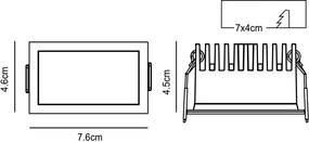 LED Σποτ Χωνευτό Toris 14W 3000K 40° Στεγανό IP65 Λευκό