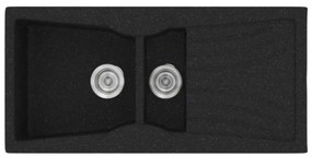 Sanitec Classic 329 Granite Black Ένθετος Νεροχύτης