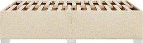 vidaXL Σκελετός Κρεβατιού Χωρίς Στρώμα Κρεμ 120x200 εκ. Υφασμάτινο