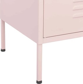 vidaXL Ντουλάπι Αποθήκευσης Ροζ 80 x 35 x 101,5 εκ. από Ατσάλι