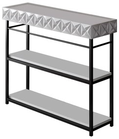Κονσόλα PWF-0629 λευκό-μαύρο 102x32x83εκ Υλικό: 100%  MELAMINE COATED PARTICLE BOARD 18mm. METAL 071-001502